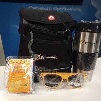 Symantec - We have our own Symantec survival kit swag Not many companies can say they have that!