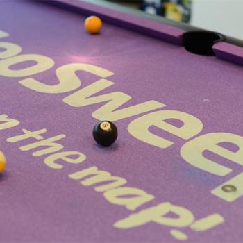 Geonomics - The company pool table (in our old branding)