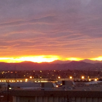 Chronos Interactive Media, Inc. - Sunset from the tower above our office.
