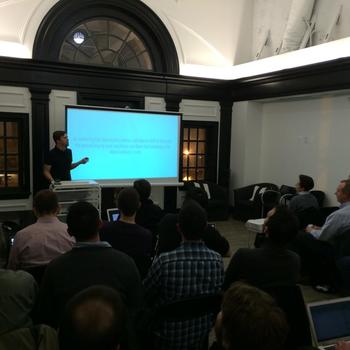 Dorsata - Product Honcho Brandon gives an AngularJS talk at a local meetup..